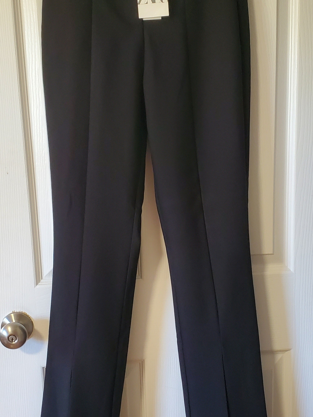 Zara Men's Black Dress Trousers - Tailored Crease